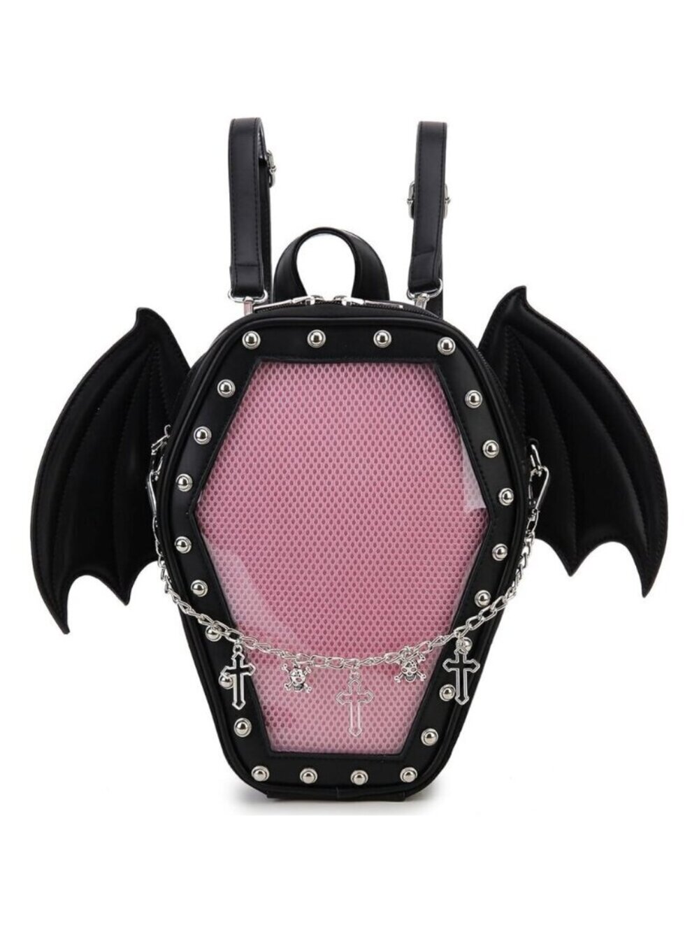 Gothic Coffin Shaped Shoulder Bag and Backpack for Women Halloween Style